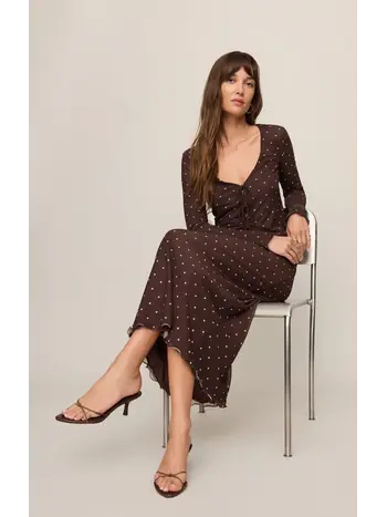 Z Supply Eda Polka Dot Medsh Midi Skirt