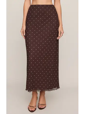 Z Supply Eda Polka Dot Medsh Midi Skirt