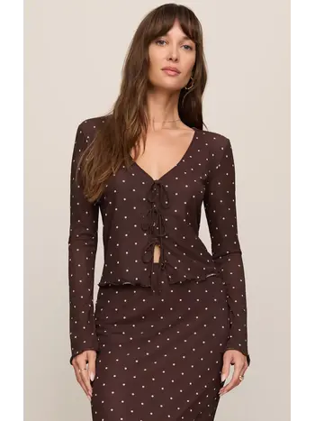 Z Supply Amara Polka Dot Mesh Top