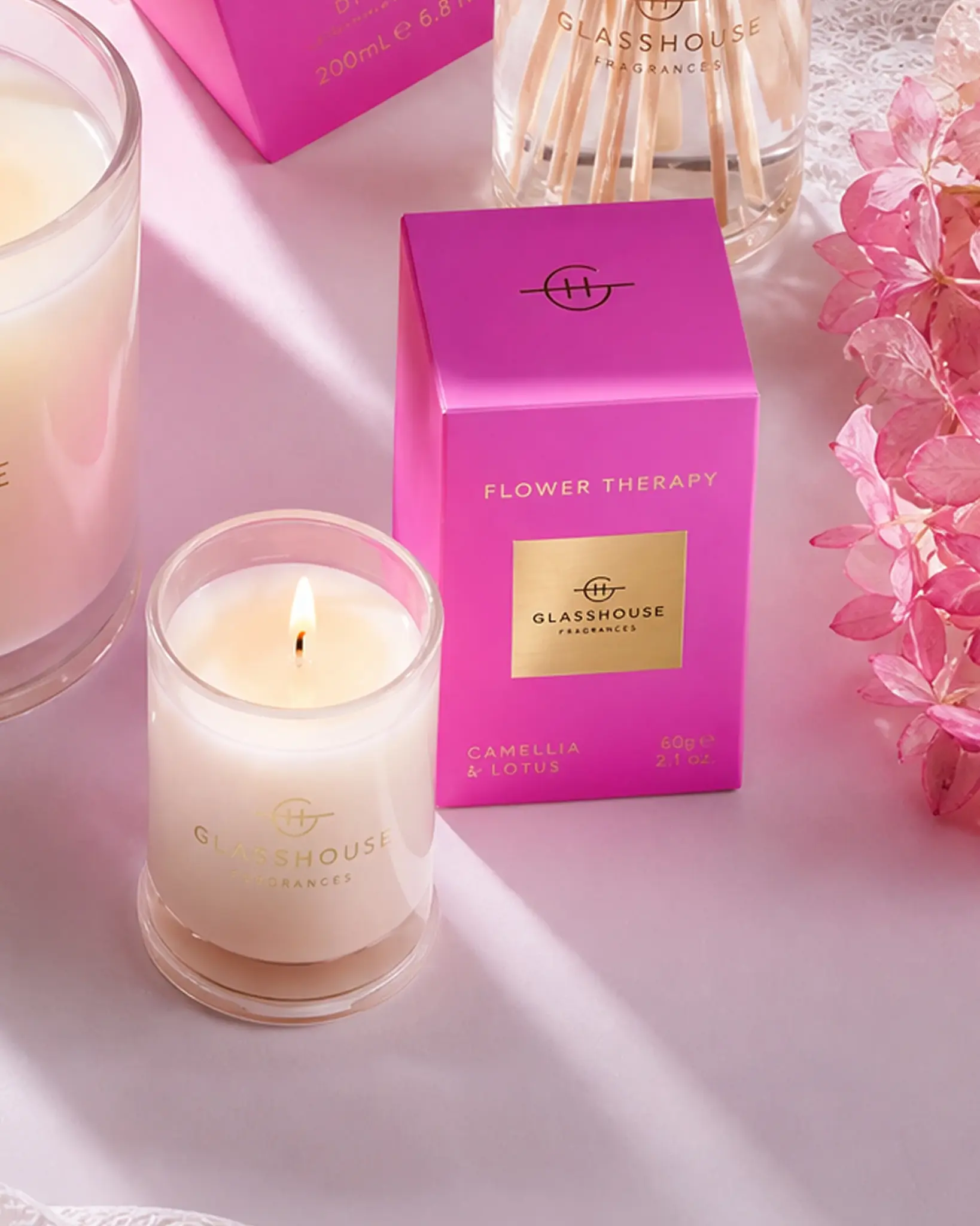 Glasshouse Fragrances Flower Therapy 2.1oz Candle