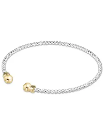 enewton Classic Mixed Metal 2mm Bead Cuff-Gold