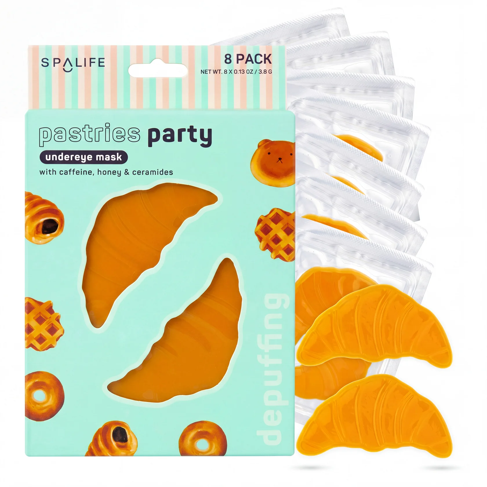 Pastries Party Croissant Eye Patches