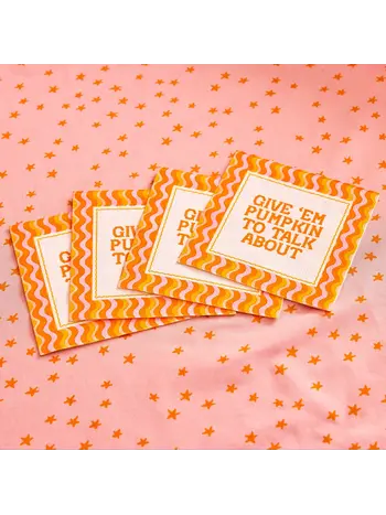 Packed Party Give 'em Pumpkin Cocktail Napkins