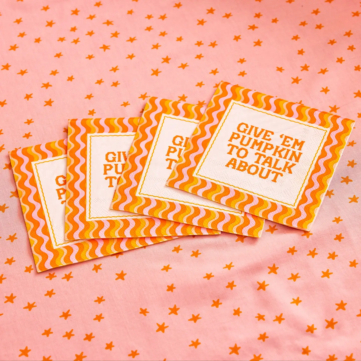 Packed Party Give 'em Pumpkin Cocktail Napkins