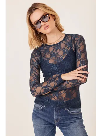 Bobi Lace Sheer Top