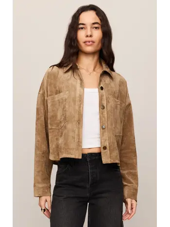 Z Supply All Day Cropped Suede Jacket