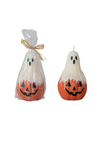 Pumpkin Ghost Candle