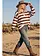 Oversized Striped Rugby Polo Top