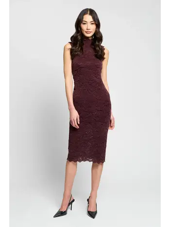Central Park West Tessa Sleeveless Stretch Lace Dress