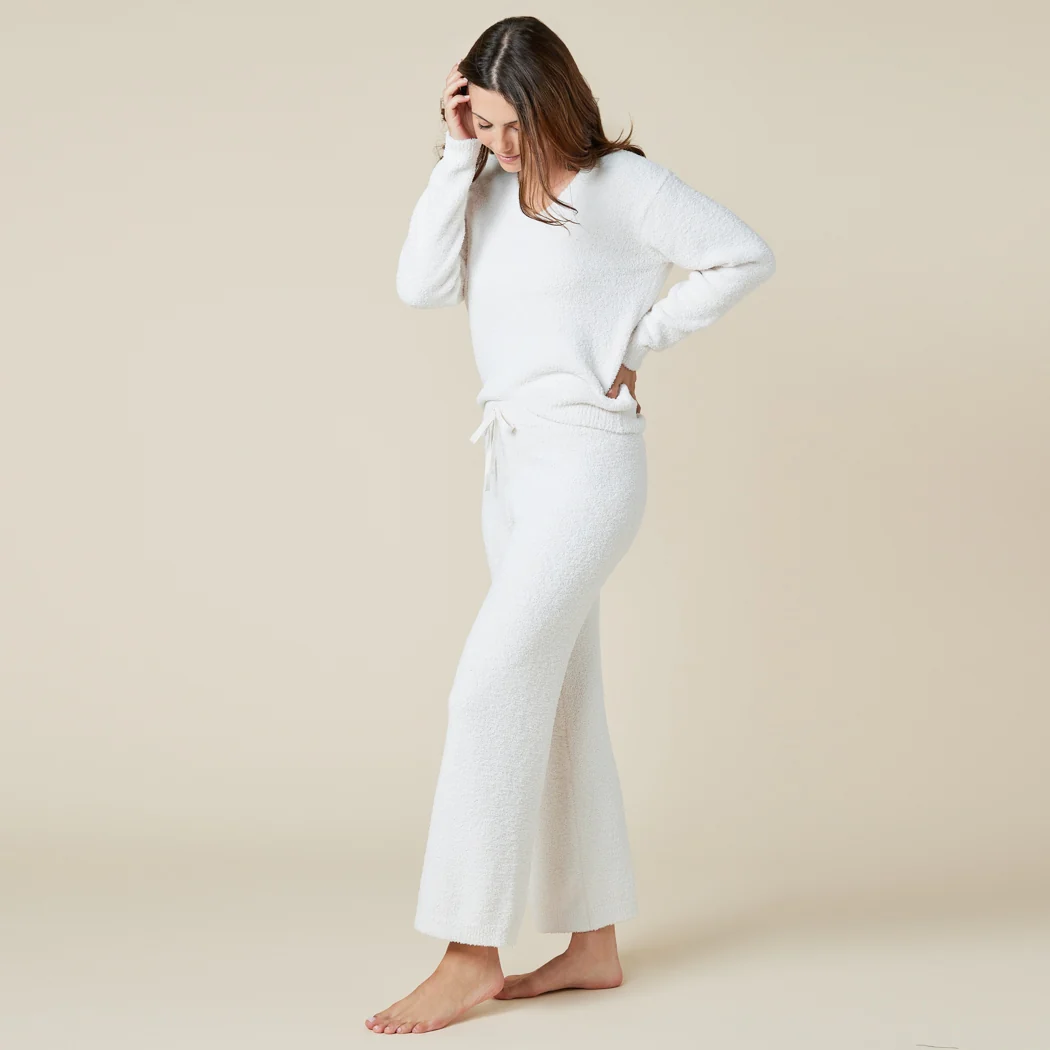 Softies Solid Marshmallow V-Neck Lounge Set