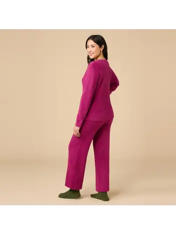 Softies Solid Marshmallow V-Neck Lounge Set