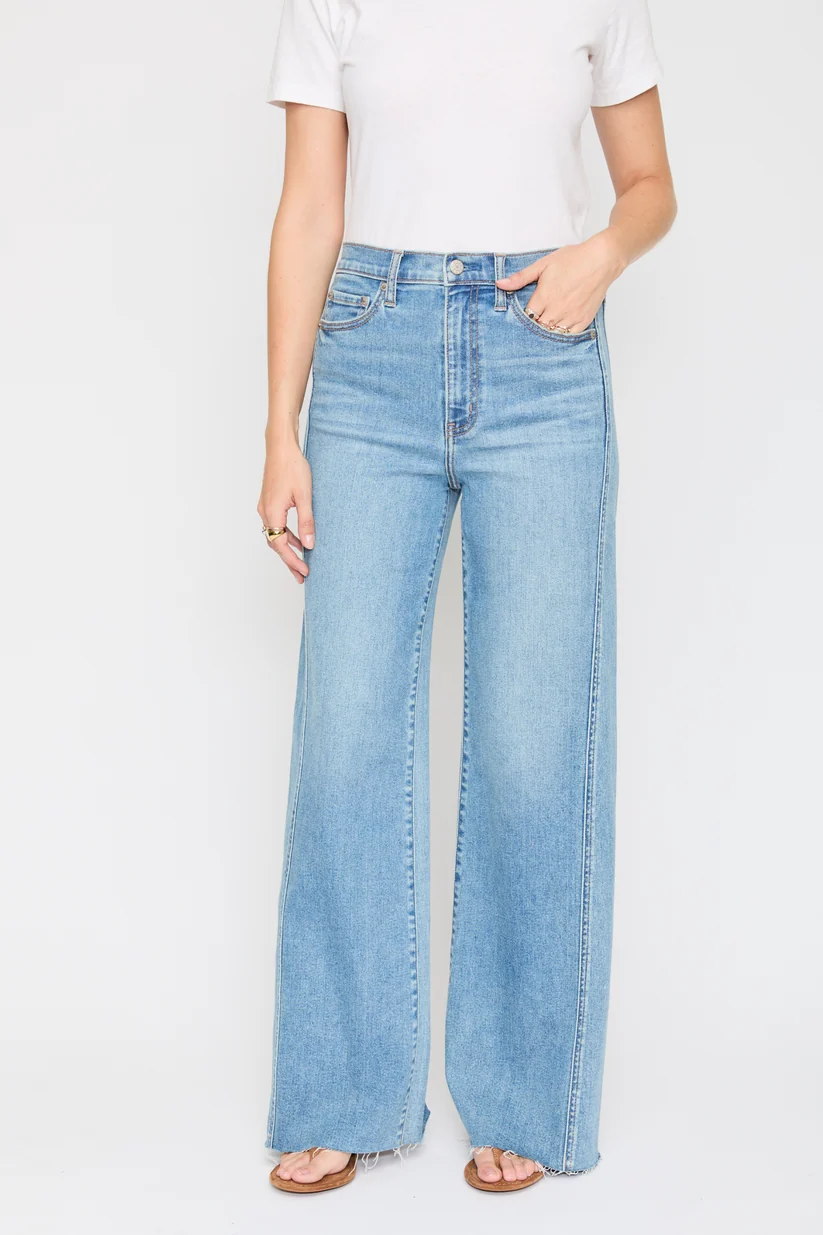 Daze Far Out w/Seaming High Rise Wide Leg