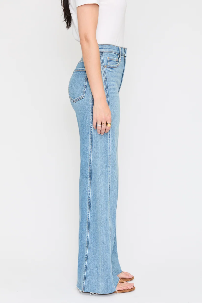 Daze Far Out w/Seaming High Rise Wide Leg