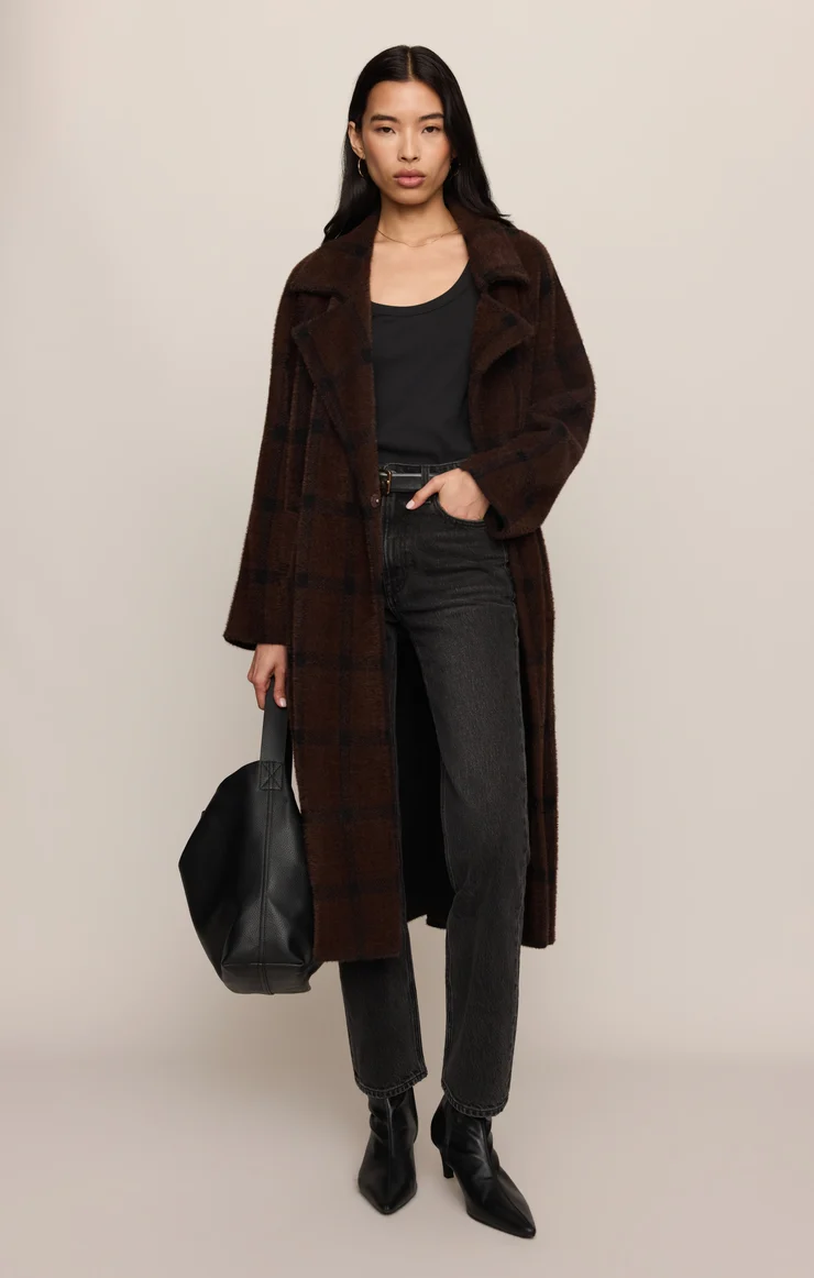 Z Supply Crosby Plaid Cocoon Coat