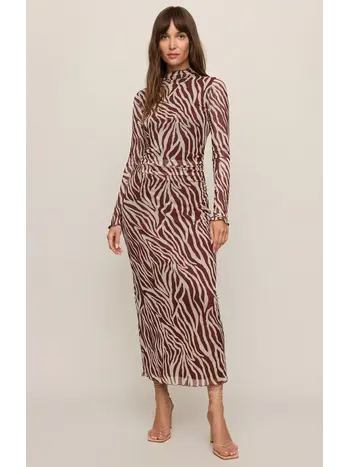 Z Supply Sevilla Zebra Mesh Midi Dress