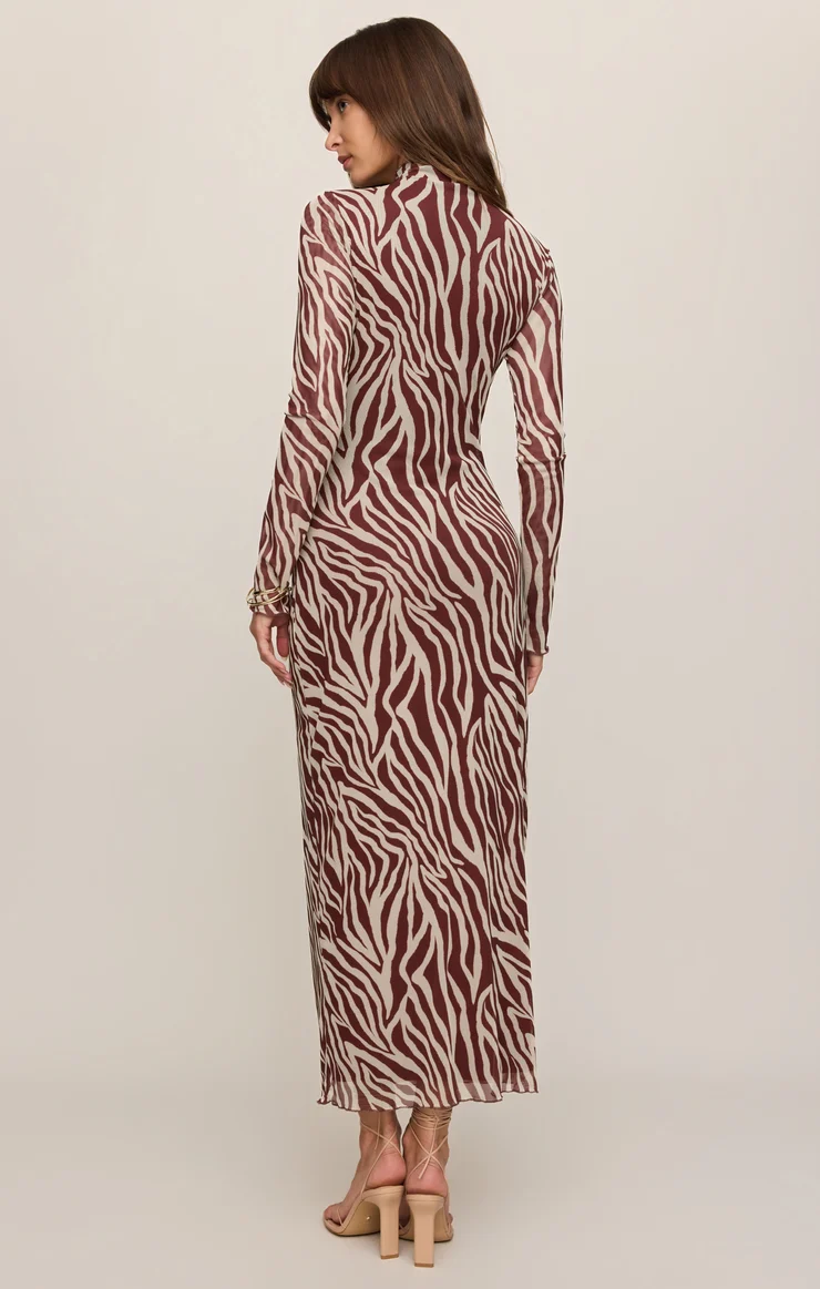 Z Supply Sevilla Zebra Mesh Midi Dress