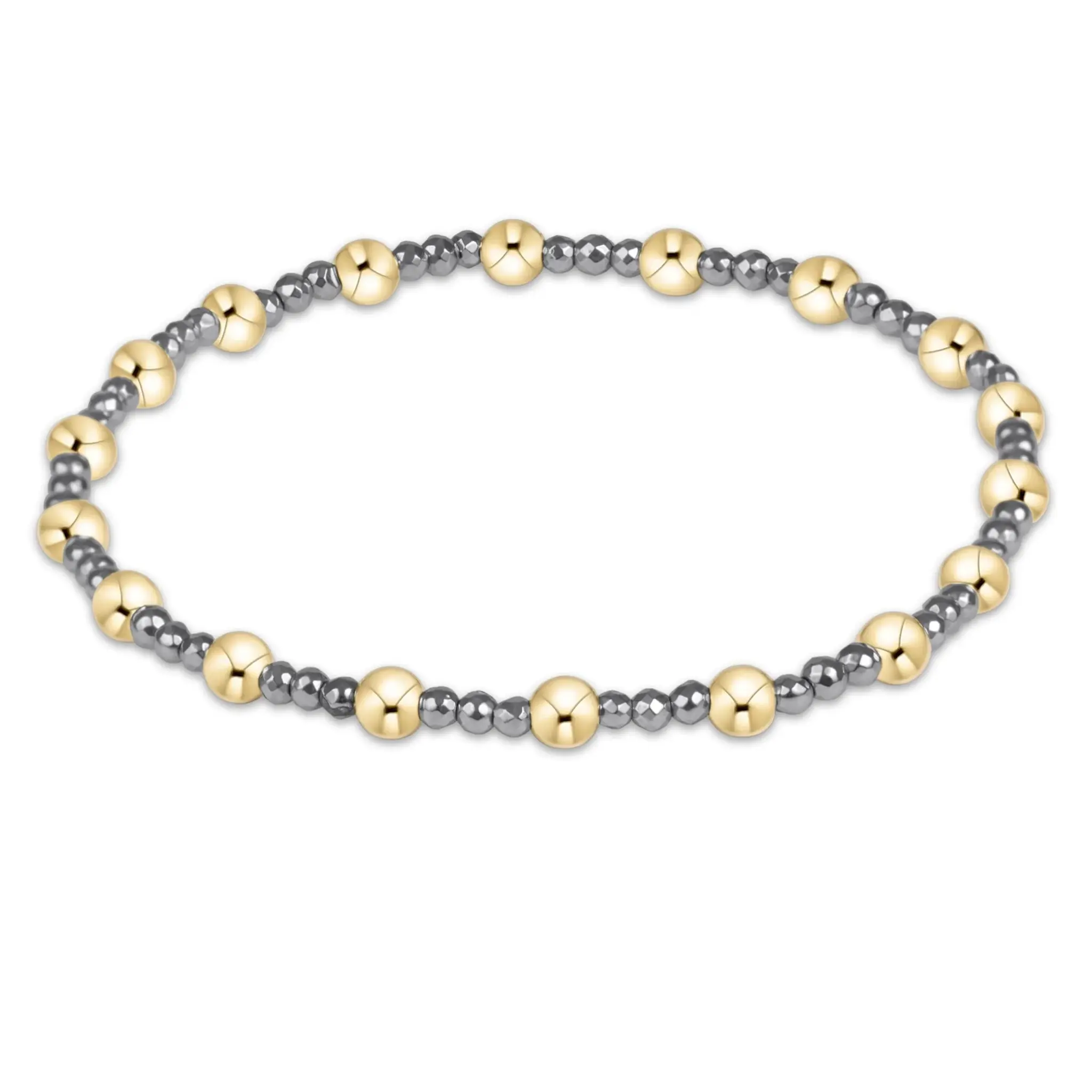 enewton Sincerity Silver Faceted Hematite 2mm Bracelet