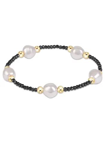 enewton Purpose Admire Pearl 8mm Faceted Hematite Bracelet