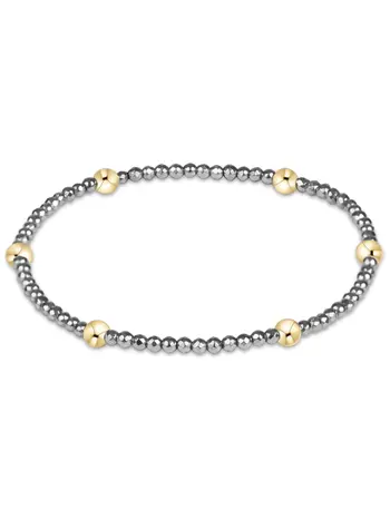 enewton Presence Silver Faceted Hematite 2mm Bracelet