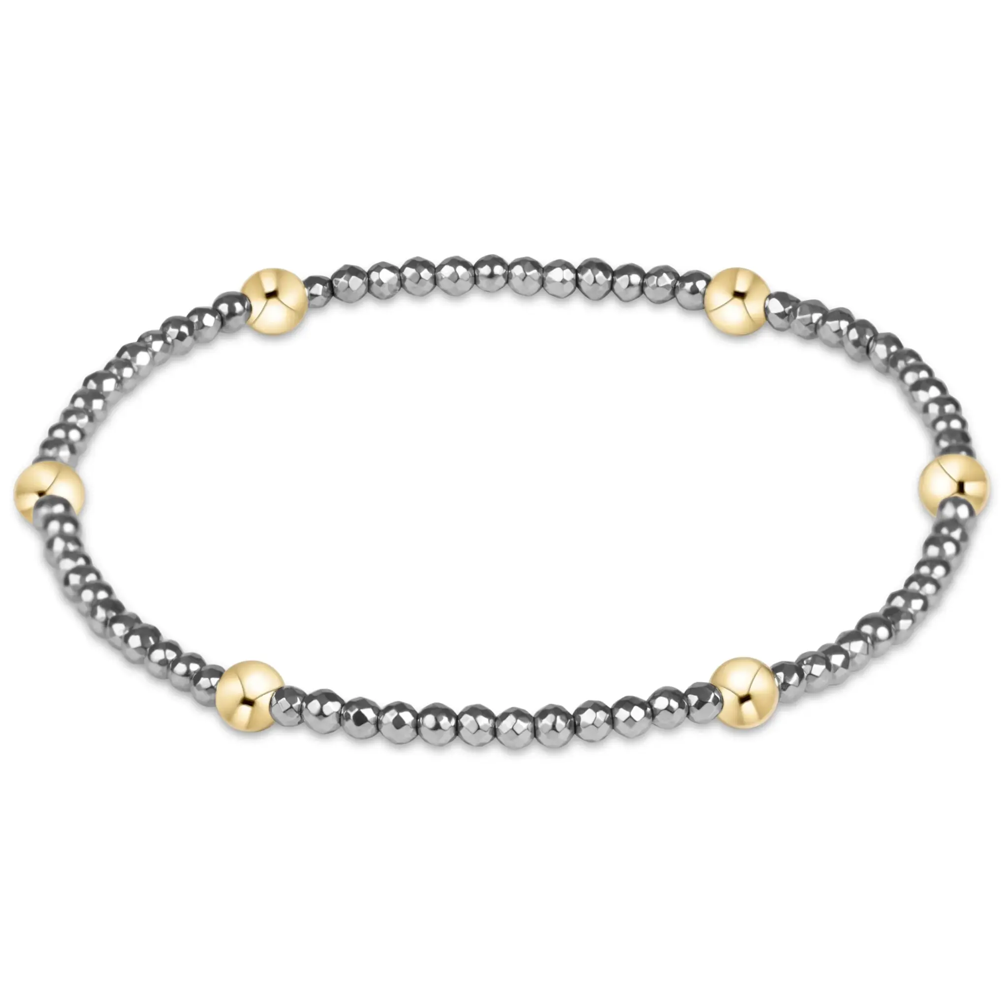 enewton Presence Silver Faceted Hematite 2mm Bracelet