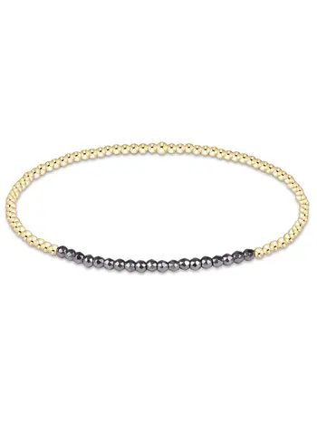 enewton Gold Bliss Silver Faceted Hematite 2mm Gold Bracelet