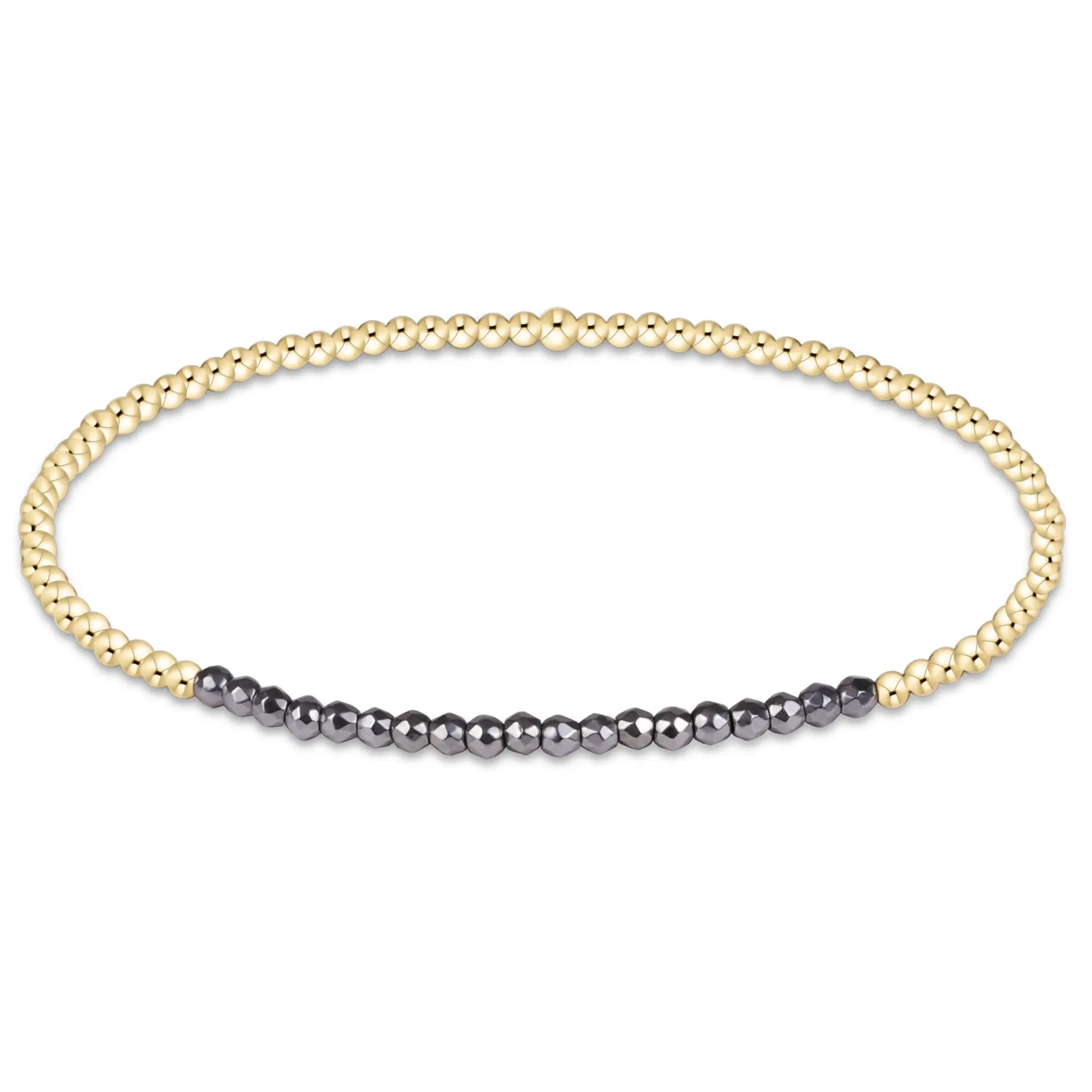 enewton Gold Bliss Silver Faceted Hematite 2mm Gold Bracelet