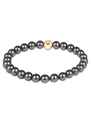 enewton Classic Pearl Dark Grey 6mm Bracelet