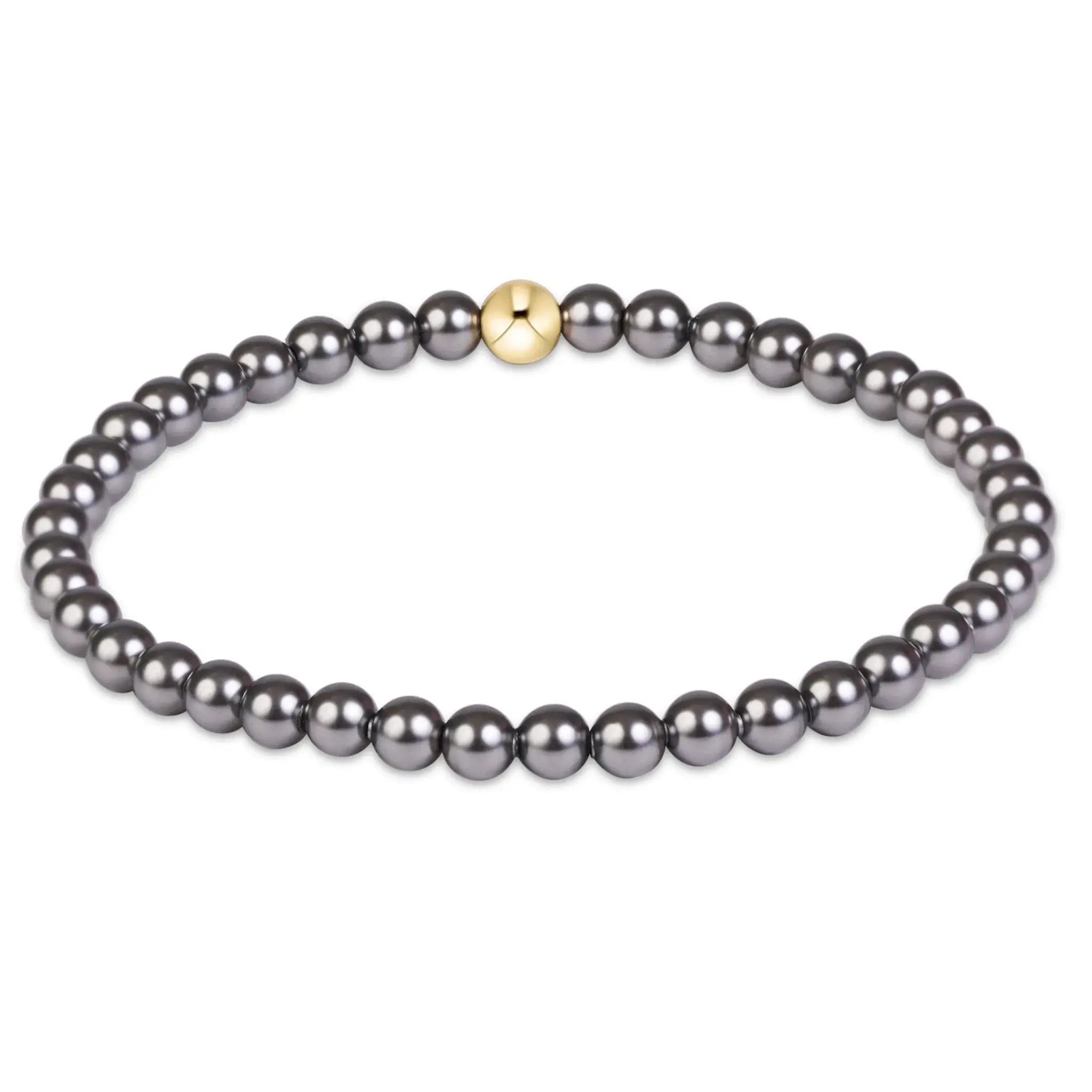 enewton Classic Pearl Dark Grey 4mm Bracelet