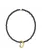 enewton Classic Pearl Dark Grey 3mm Bracelet-Love Gold Charm