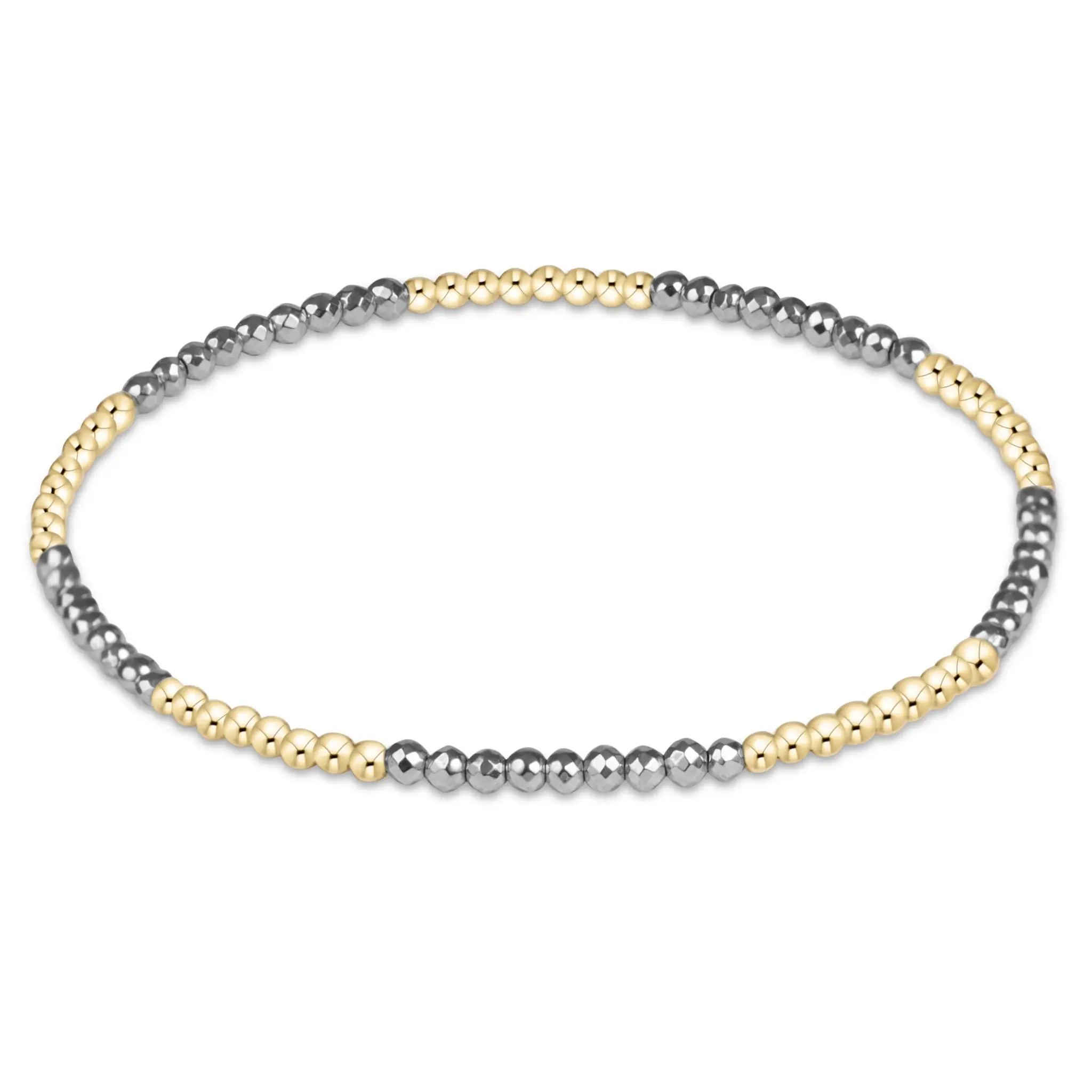 enewton Blissful Silver Faceted Hematite 2mm Bracelet