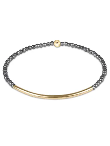 enewton Bliss Bar Gold 2mm Silver Faceted Hematite Bracelet