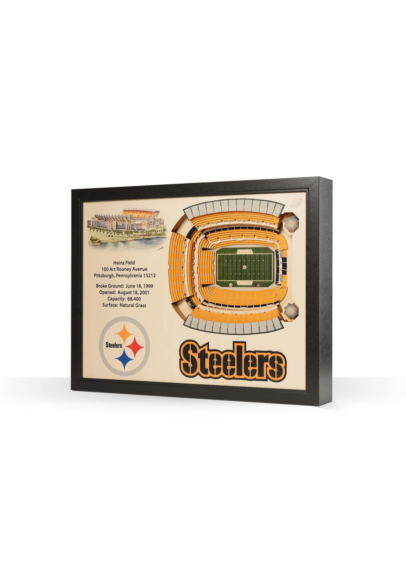 Steelers 25 Layer Stadium Wall Art
