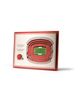 You The Fan Browns 5 Layer Stadium Wall Art