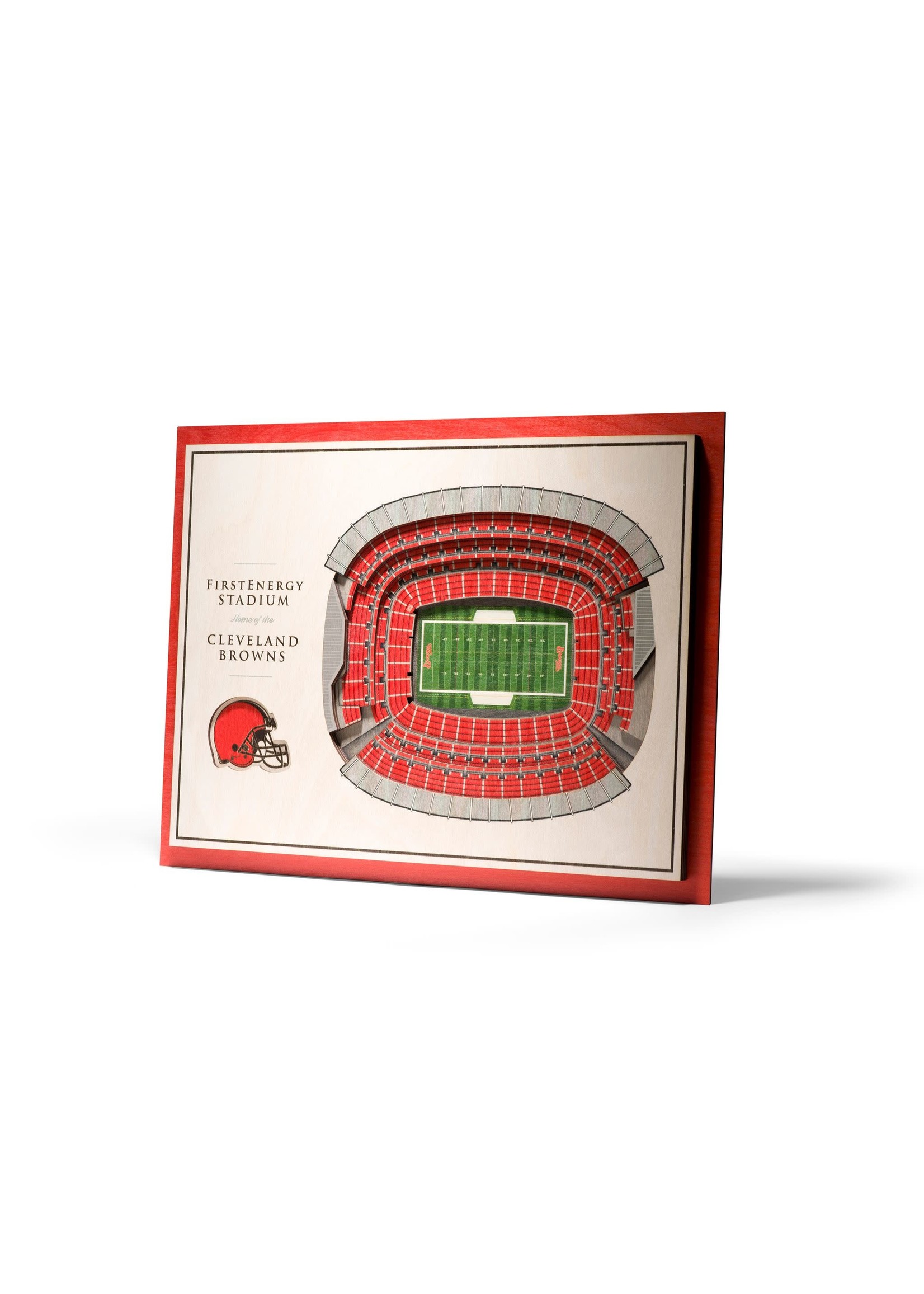 You The Fan Browns 5 Layer Stadium Wall Art