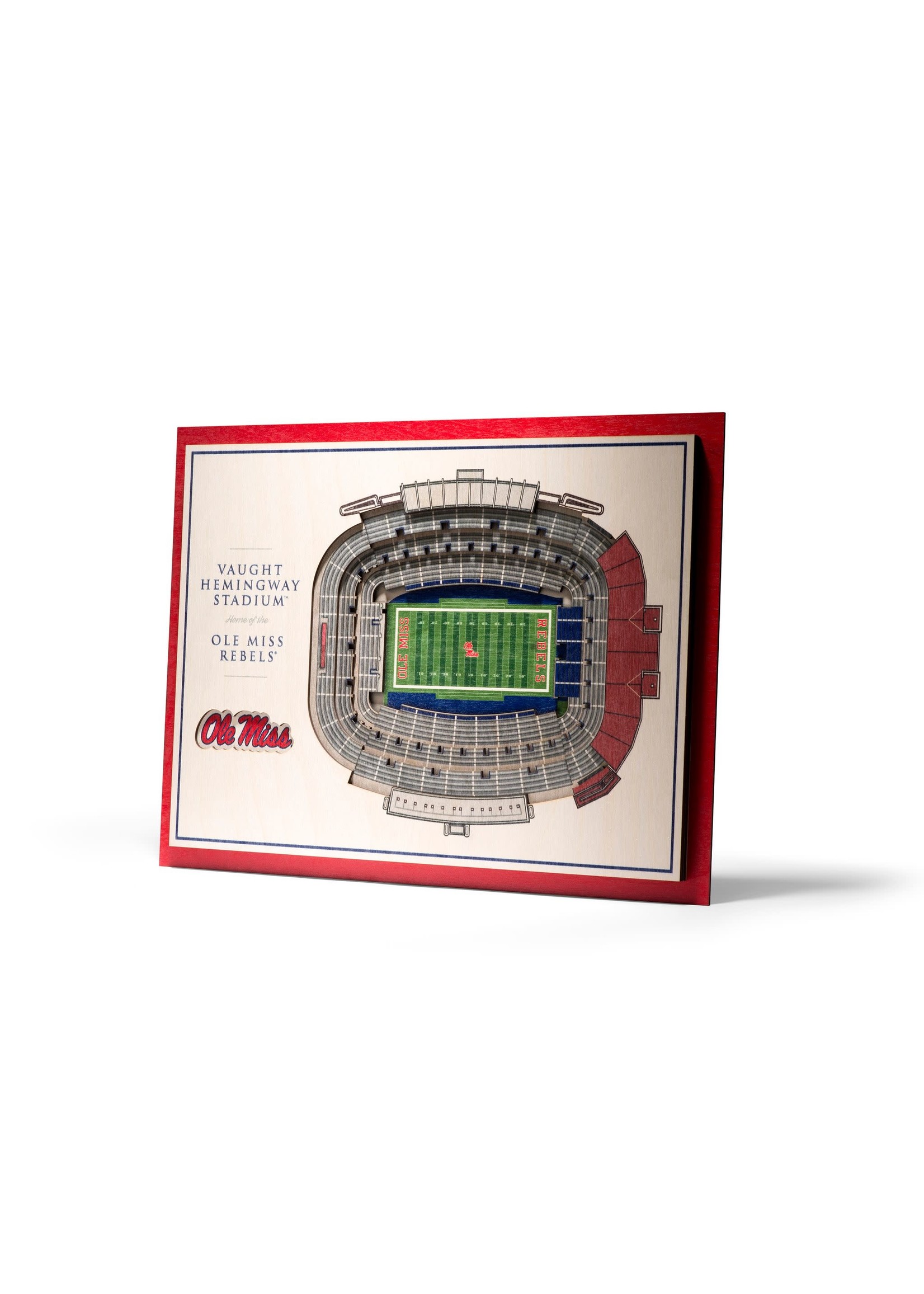 You The Fan Mississippi 5 Layer Stadium Wall Art