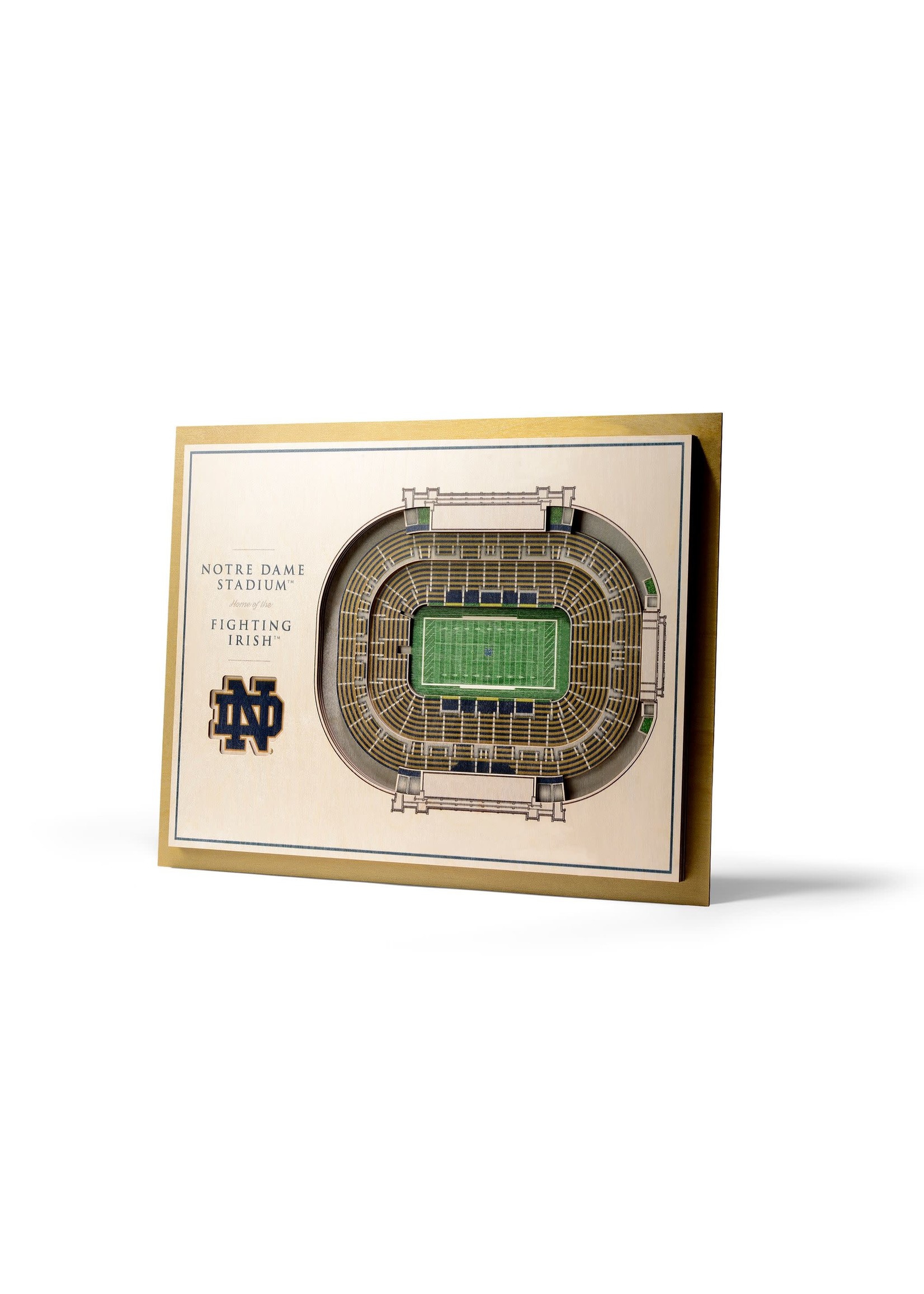 You The Fan Notre Dame 5 Layer Stadium Wall Art