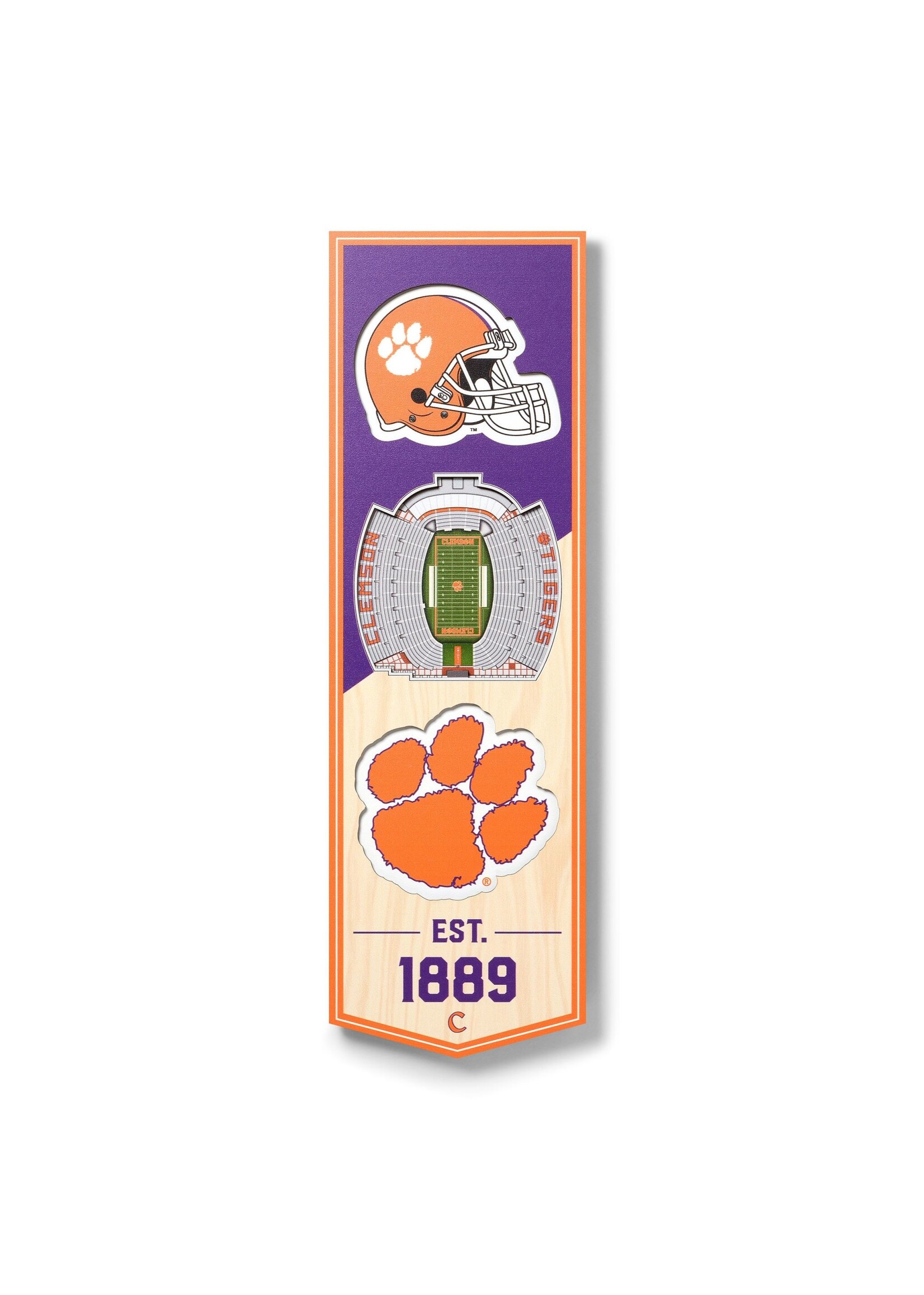 You The Fan Clemson 6x19 Wall Banner