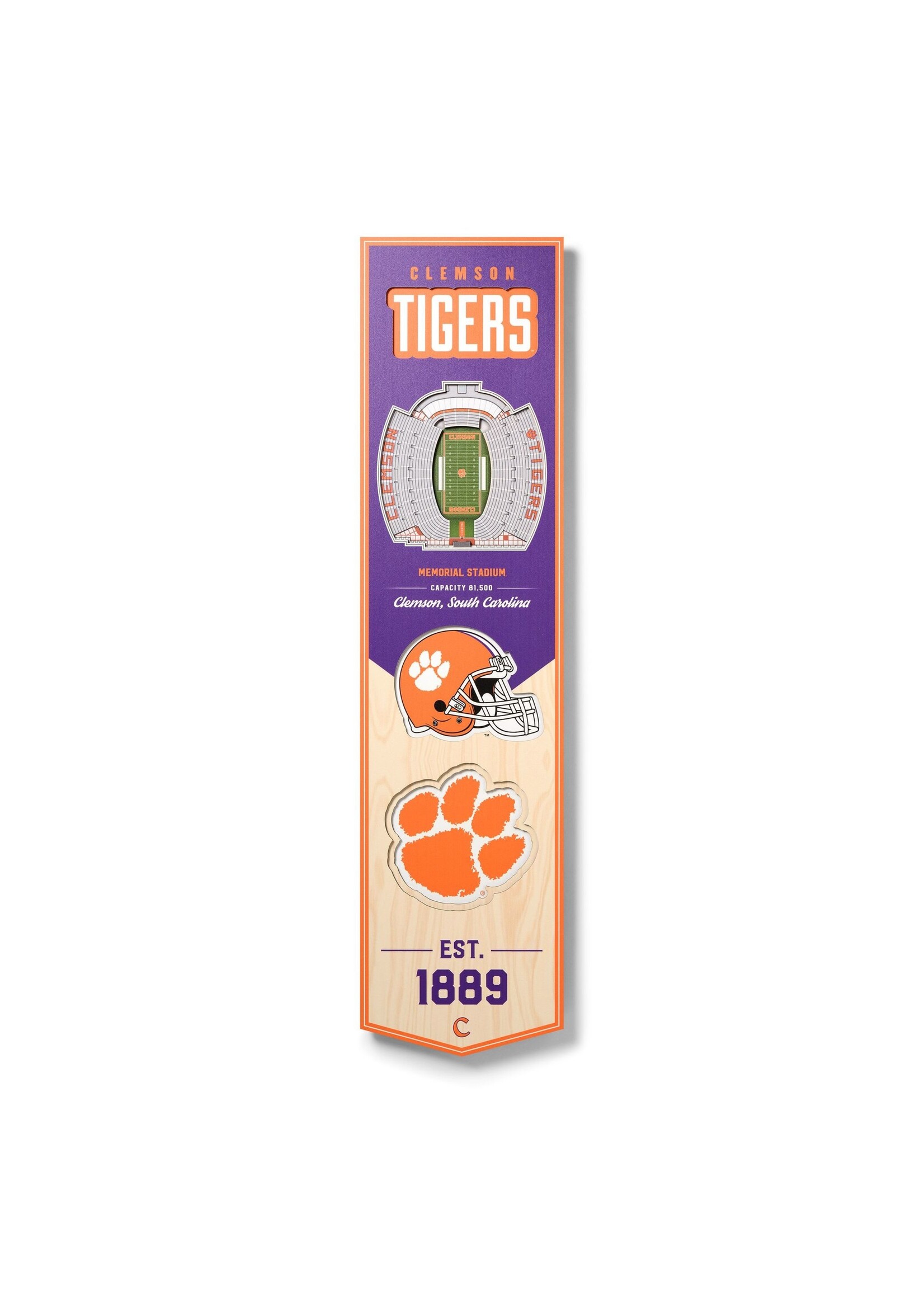You The Fan Clemson 8x32 Wall Banner