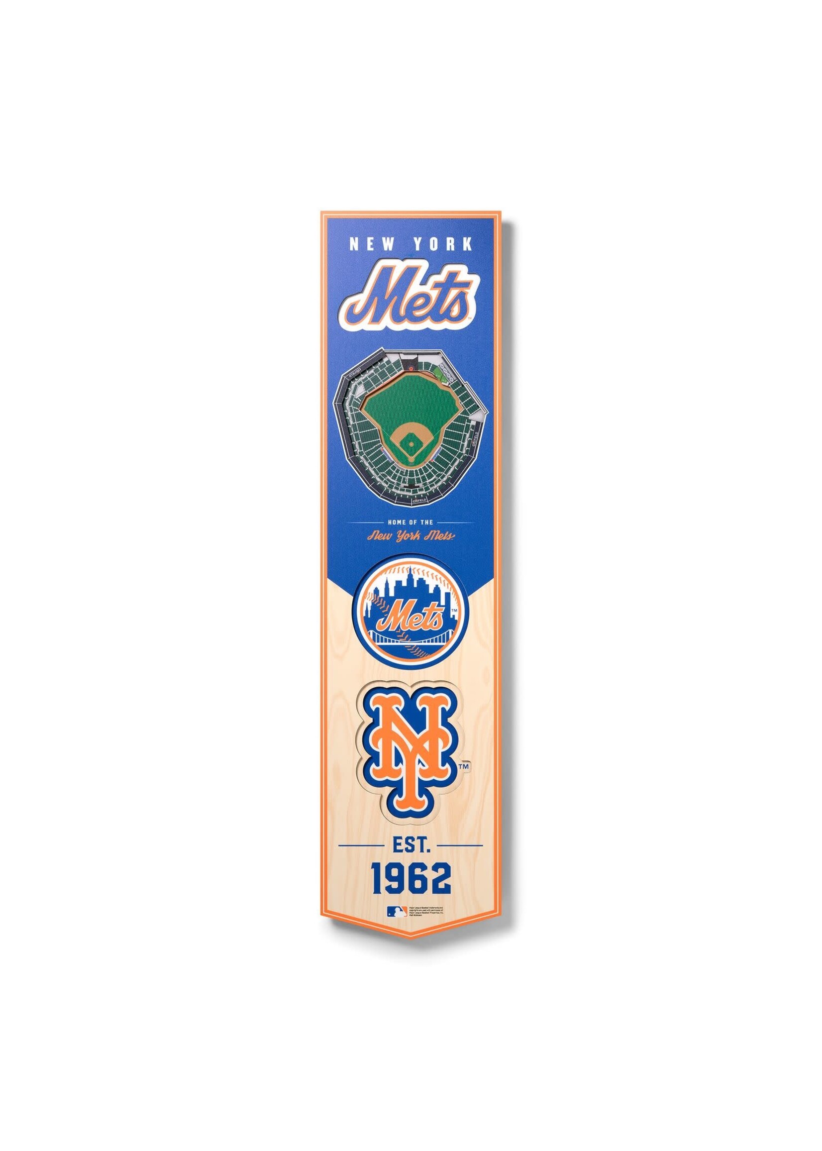 You The Fan Mets 8x32 Wall Banner