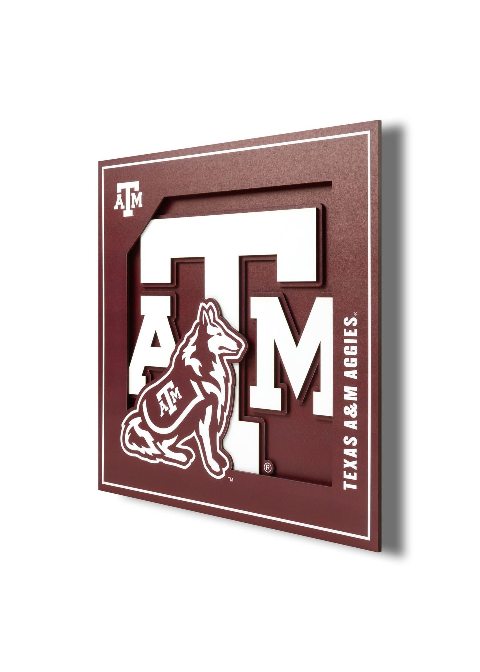 You The Fan Texas A&M Logo 12x12 Wall Art