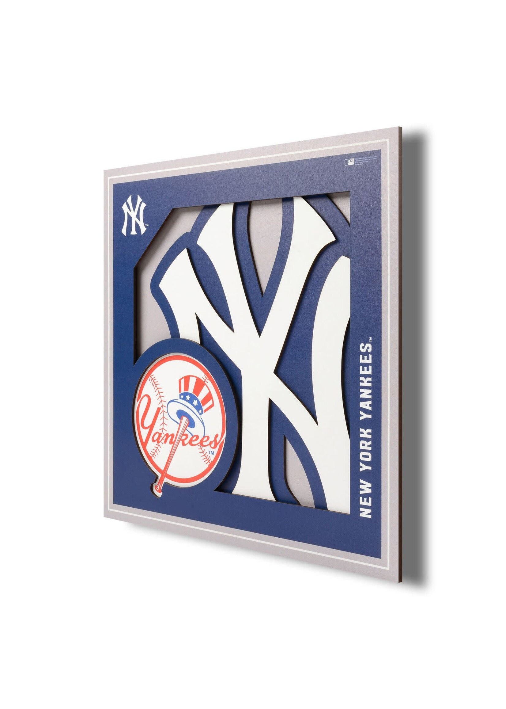 You The Fan Yankees Logo 12x12 Wall Art