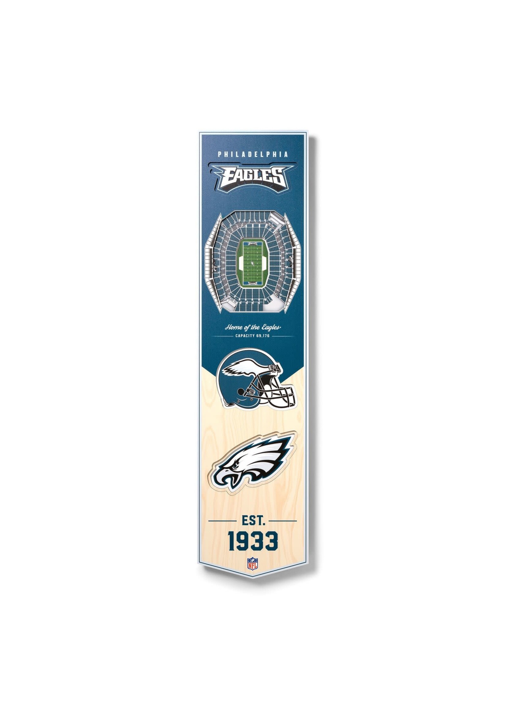You The Fan Eagles 8x32 Wall Banner