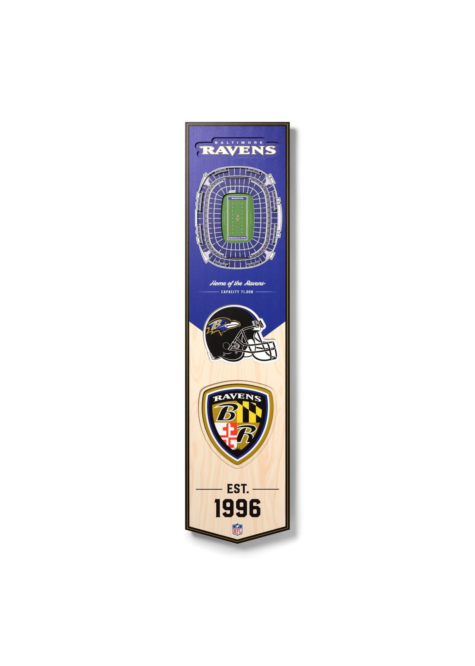 You The Fan Ravens 8x32 Wall Banner