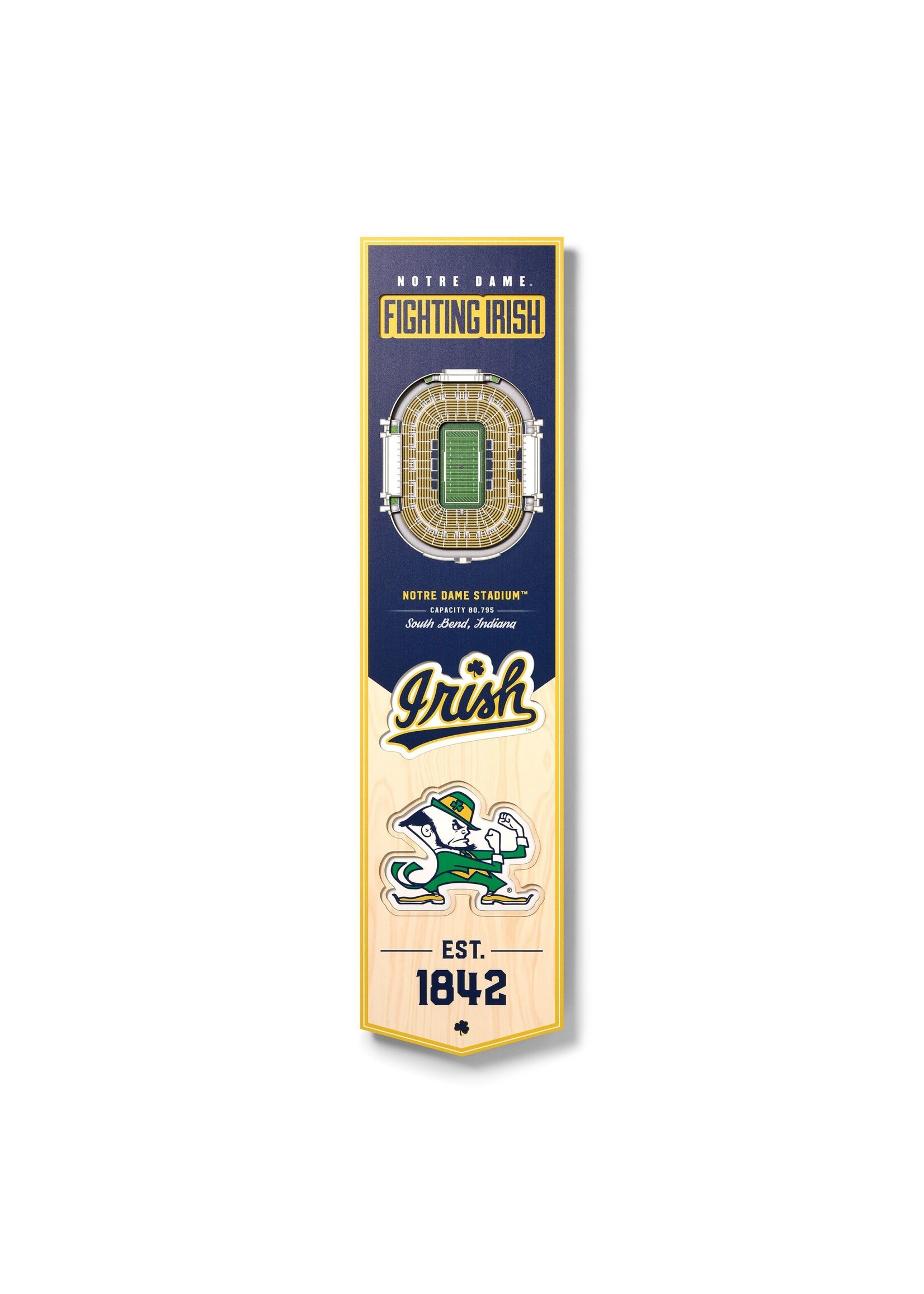 You The Fan Notre Dame 8x32 Wall Banner