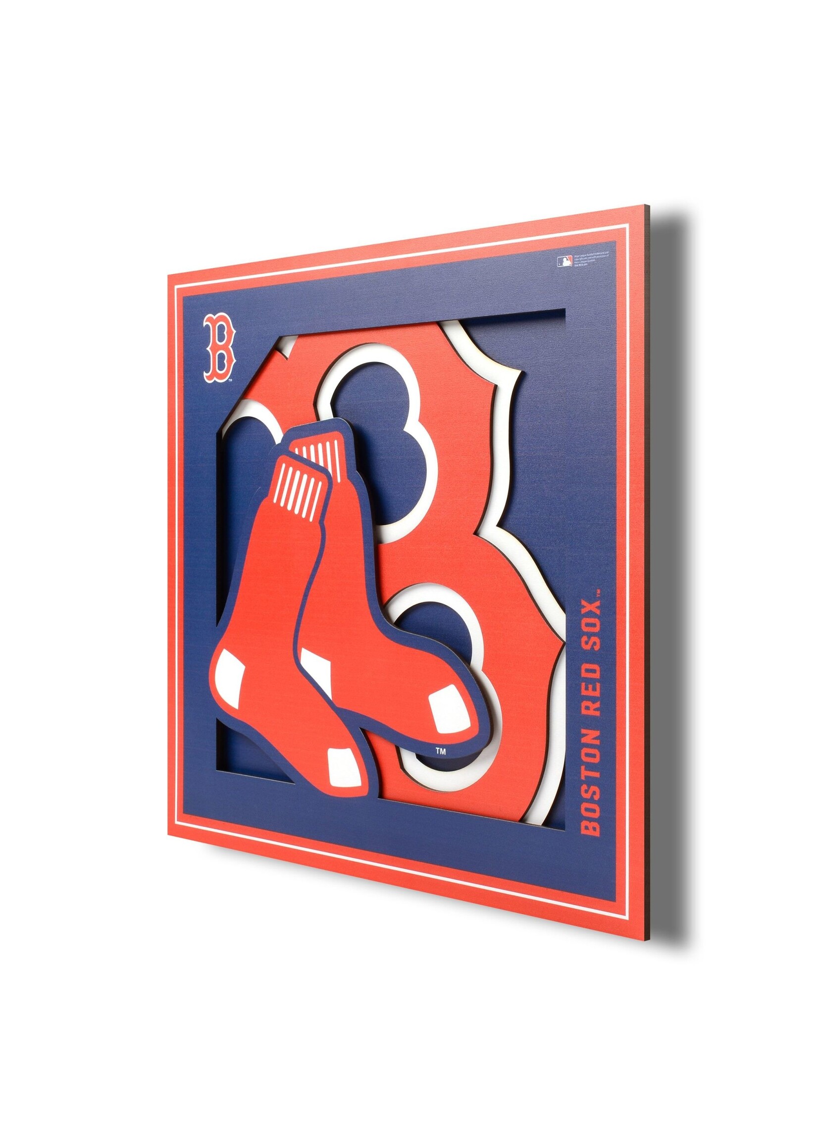 You The Fan Red Sox Logo 12x12 Wall Art