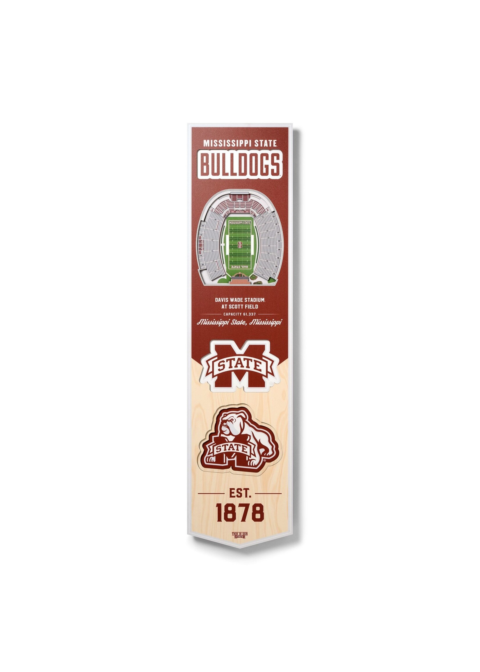 Mississippi State 8x32 Wall Banner