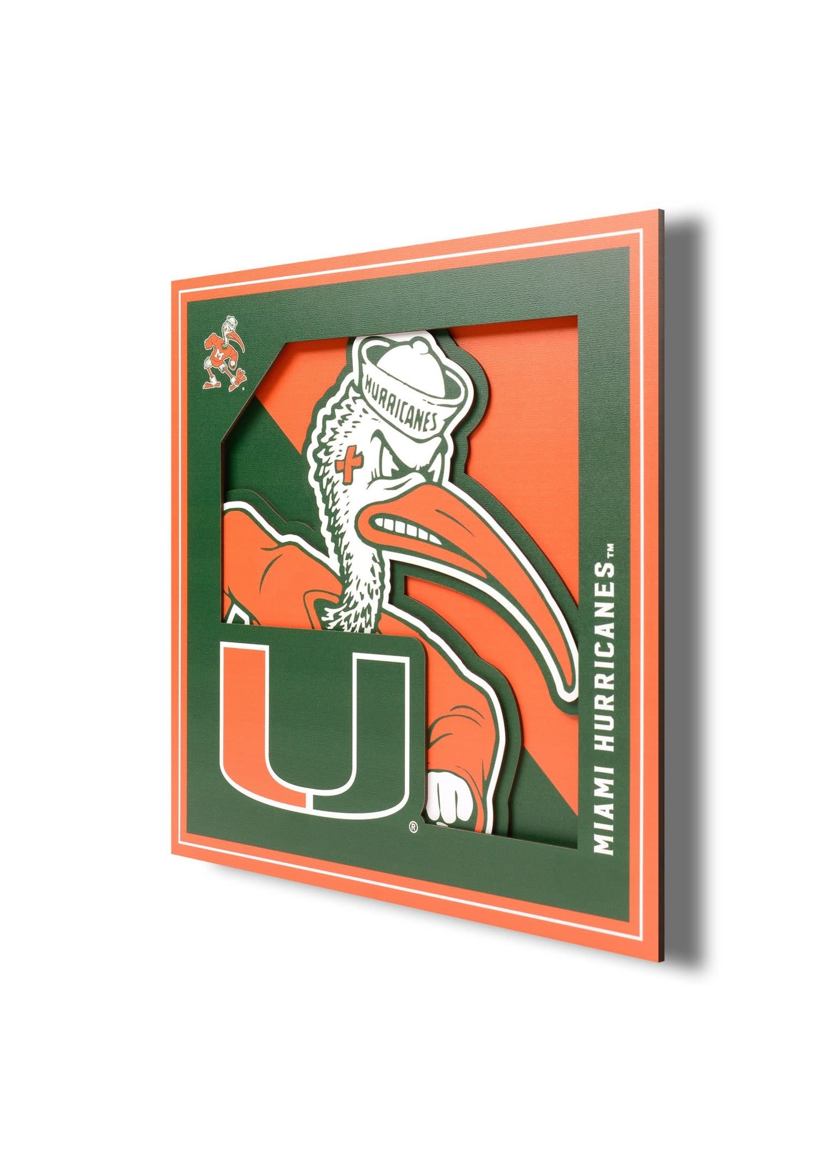 You The Fan Miami Logo 12x12 Wall Art