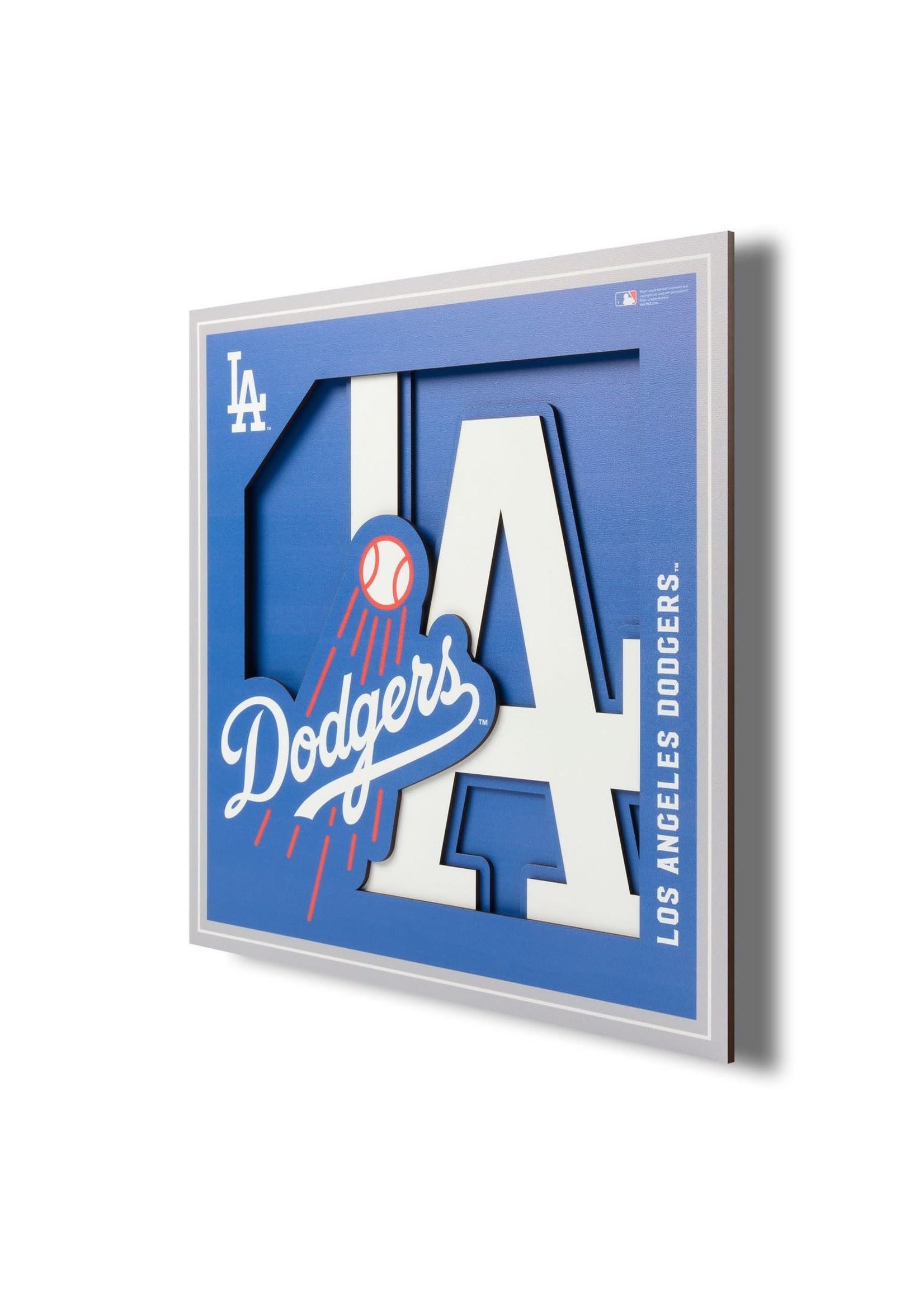 You The Fan Dodgers Logo 12x12 Wall Art
