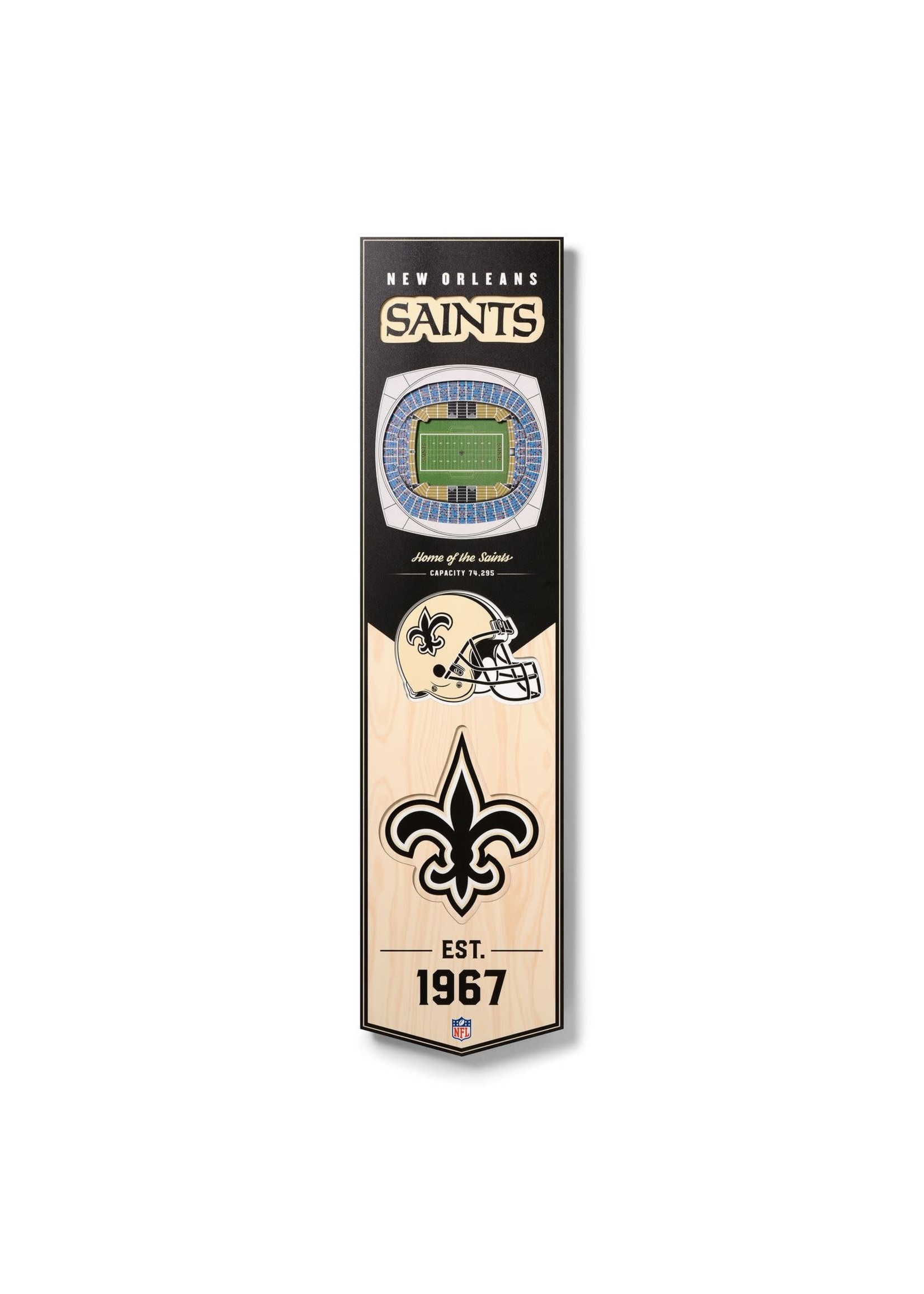 You The Fan Saints 8x32 Wall Banner