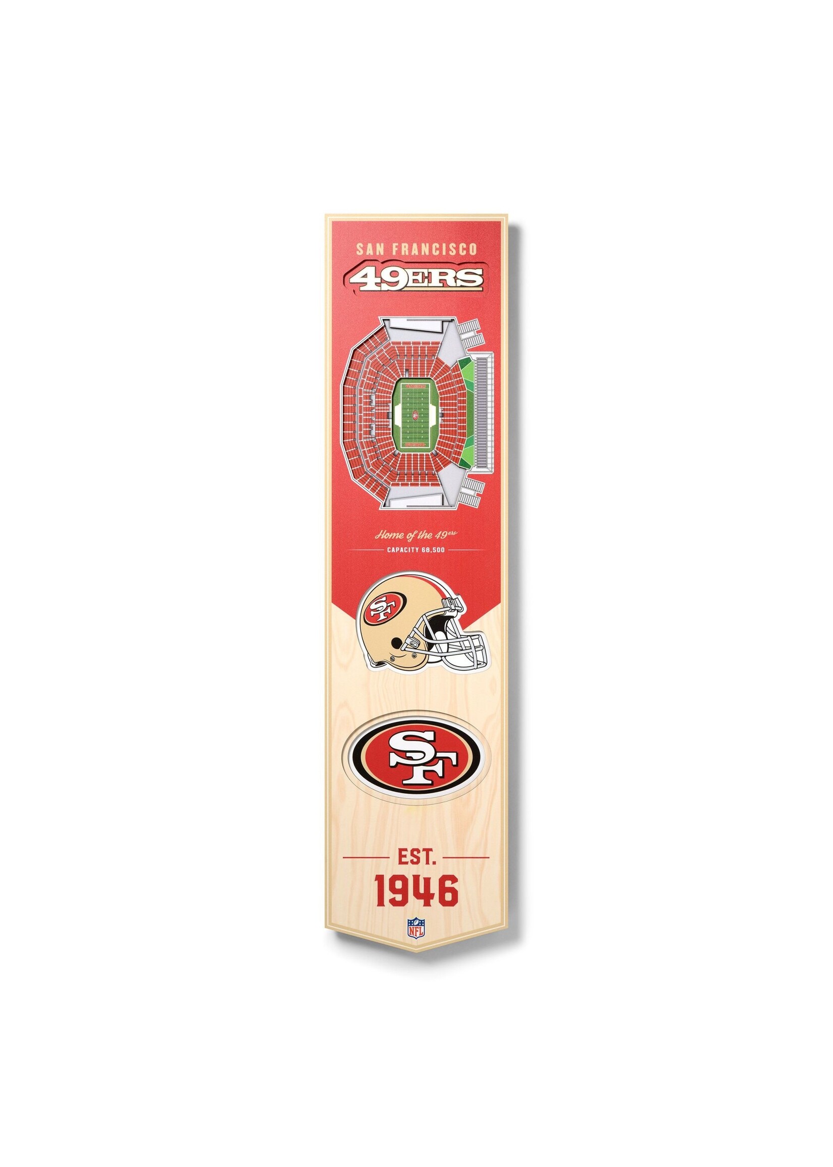 You The Fan 49ers 8x32 Wall Banner